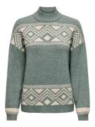 ONLY Pullover 'ONLVictoria'  beige / grøn-meleret