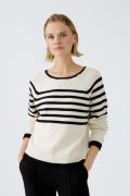 OUI Pullover  sort / uldhvid