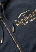 Superdry Sweatjakke 'Luxe'  marin / lysegul