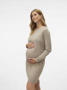 Vero Moda Maternity Strikkjole 'VMMDOFFY'  lysebrun