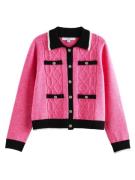 Next Cardigan  pink / sort / hvid