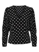 VERO MODA Bluse 'Gina'  sort / hvid