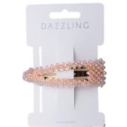 Dazzling Hår Barette Pearls Transparant Pink