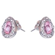 Dazzling Klassiker Earrings Crystal Raindrop Pink