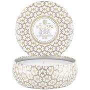 Voluspa Suede Blanc Maison Blanc 3-Wick in Decorative Tin 40h