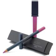 Aden Liquid Lipstick + Lipliner Pencil Set Cerise 10