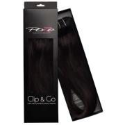 Poze Hairextensions Poze Clip&Go Löshår Äkta 1B Midnight Brown 7