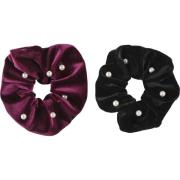 Mineas Scrunchies Velvet With Pearls 2 Colors pcs