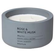 blomus Scented Candle Flintstone Rose White Musk 400 g