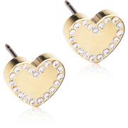 Blomdahl Golden Titanium Brilliance Sweetheart 8 mm, Crystal