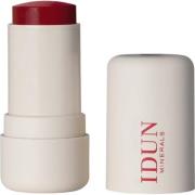 IDUN Minerals Soft Tint Blush Stick Kyss Berry Red