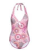 Recycled: Swimsuit With A Print Esprit Bodywear Women Pink