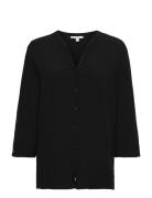 Wide Blouse With 3/4-Length Sleeves Esprit Casual Black