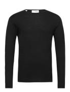 Slhrome Ls Knit Crew Neck Selected Homme Black