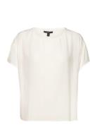 Short Sleeve Blouse With Lenzing™ Ecovero™ Esprit Collection White