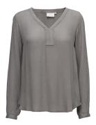 Amber Blouse Ls Kaffe Grey