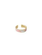 Striped Candy Ring Design Letters Pink