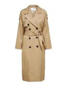 Slfnew Bren Ls Trench Coat B Noos Selected Femme Beige