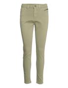Stretch Trousers With Zip Detail Esprit Casual Green