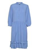 Women Dresses Light Woven Midi Esprit Casual Blue