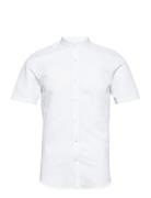 Mandarin Linen Blend Shirt S/S Lindbergh White