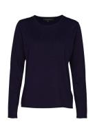 Srmarla O-Neck Roll Edge Knit Soft Rebels Blue