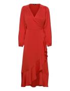 Slkarven Dress Ls Soaked In Luxury Red