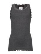 Beatha Silk Top W/ Lace Rosemunde Kids Grey