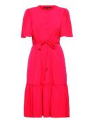 Courtney Crepe Tiered Dress French Connection Pink