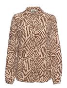 Nation Print Shirt Modström Brown