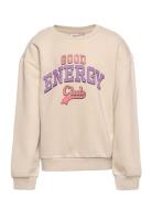 Kogpenny L/S Boxy O-Neck Box Cp Swt Kids Only Beige