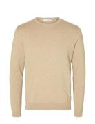 Slhberg Crew Neck Noos Selected Homme Cream