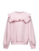 Kogofelia L/S Frill O-Neck Bo Swt Kids Only Pink