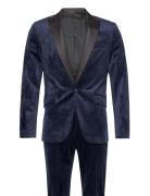 Velvet Tuxedo Suit Lindbergh Navy