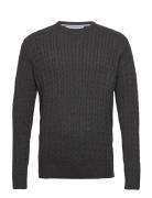 O-Neck Cable Knit Lindbergh Grey