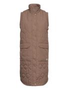 Beah W Long Quilted Vest Weather Report Brown