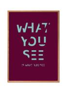 St-What-You-See-Is-What-You-See Poster & Frame Purple