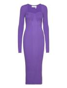 Dense Knit Curved Neck Dress REMAIN Birger Christensen Purple