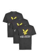 3 Pack Printed T-Shirt Lyle & Scott Black