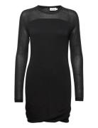 Sheer Knit Bandeau Midi Dress Calvin Klein Black