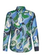 D1. Regular Paisley Cot Silk Shirt GANT Blue