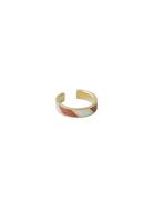 Striped Candy Ring Design Letters Pink