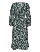 Objleonora L/S Wrap Midi Dress Object Black