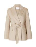 Slftara Handmade Jacket B Noos Selected Femme Beige