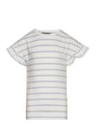 T-Shirt Ss Stripe Creamie Blue