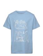 Road Trip Printed T-Shirt - Gots/Ve Knowledge Cotton Apparel Blue