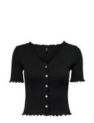 Onllaila S/S Button Top Jrs ONLY Black