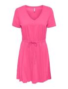 Onlmay S/S V-Neck Short Dress Jrs Noos ONLY Pink