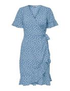 Onlolivia S/S Wrap Dress Wvn Noos ONLY Blue