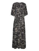 Slzaya Flowy Maxi Dress Ss Soaked In Luxury Black